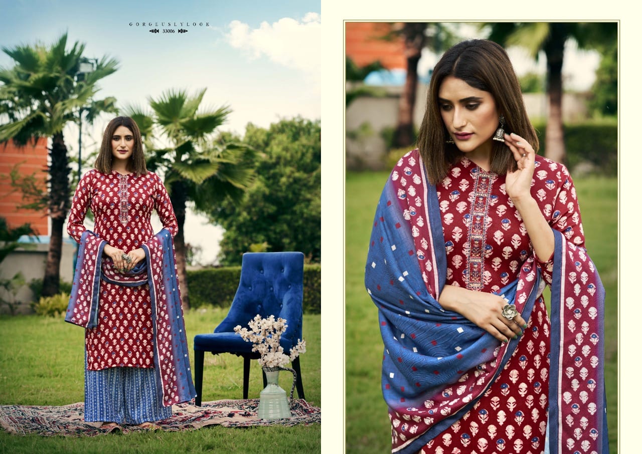 Rk Gold Rinaaz New Fancy Winter Casual Wear Designer Dress Material Collection